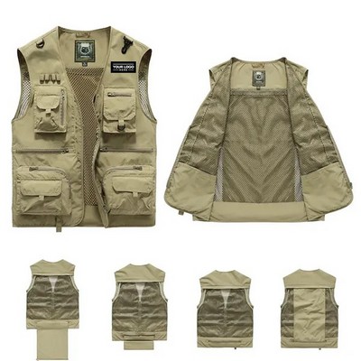 Casual Lightweight Outdoor Fishing Vest with Multi Pockets