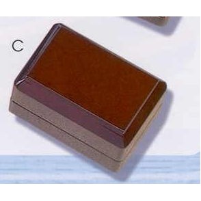 Johnson Mahogany Wood Double Ring Box