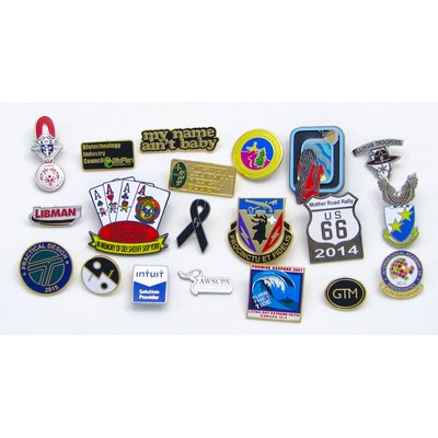 1/2" Custom Hard Enamel Cloisonne Pin