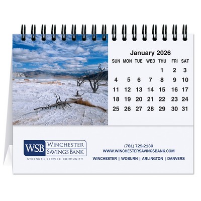 Scenic Water Tent Desk Calendar (5 13/16"x4½")