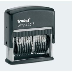 Trodat® Printy Rectangle Self-Inking Numberer Stamp (1/8" x 1 5/16"), 13 Bands