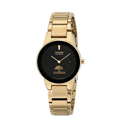 Women's Citizen® Eco-Drive® Axiom Gold Watch (Black Dial)