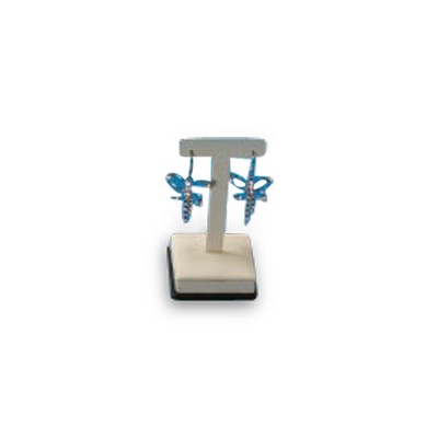 Chocolate/Beige Leatherette Short Earring Stand
