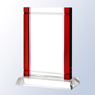 Red Deco Award with Crystal Base