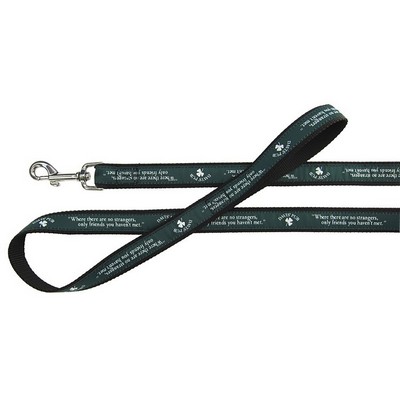 1" X 72" Woven Heavy Duty Pet Leash w/ Nickel-plated Hardware - "Elite" Weave