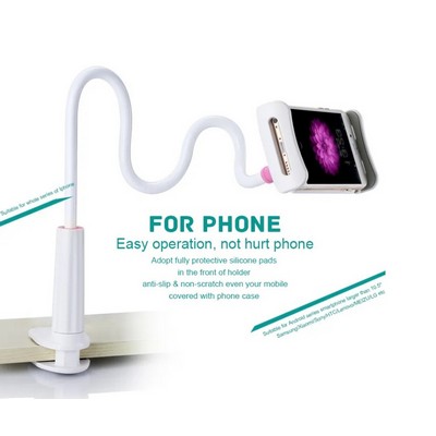 Adjustable Gooseneck Tablet Holder & Phone Clip - Works with Phones & Tablets up to 8¡±