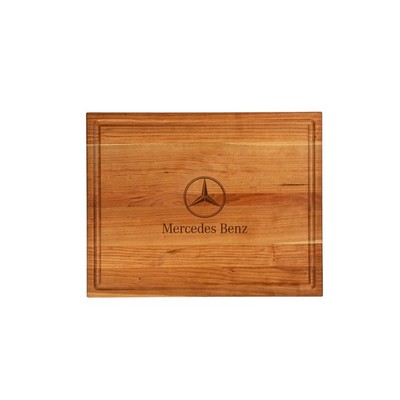Cherry Cutting Board with Juice Groove and Handle 19"x15"x1-1/2"