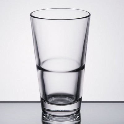 Deep Etched or Laser Engraved Libbey® Restaurant Basics 14 oz. Rim Tempered Stackable Mixing Glass