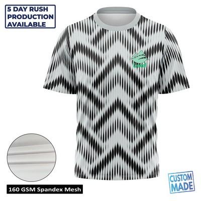 Unisex and Kids' Full Sublimation Mesh Short Sleeve T-Shirt - Economy Serie