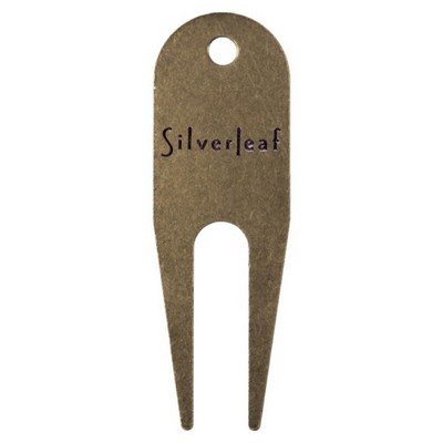 Classic Metal Divot Tool With Traditional Round Top - Die Struck Logo