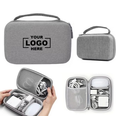 Travel Earphone Hard Case: EVA Cable Organizer, Portable Protective Bag for Chargers