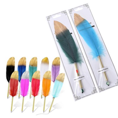 Cute Fashion Quill Pen Ballpoint Feather Christmas Gifts Student Pens