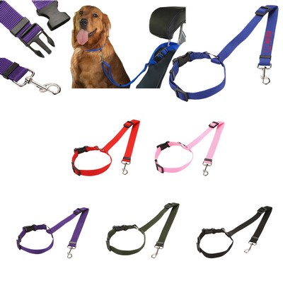 Adjustable Pet Car Headrest Safety Leash