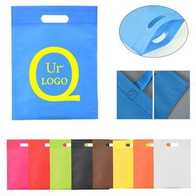 13.78 X 17.72 Inch Heat Sealed Non-Woven Cutout Handle Bag