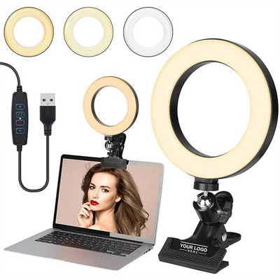 Clip-On Ring Light with Adjustable Clamp Mount for Perfect Lighting