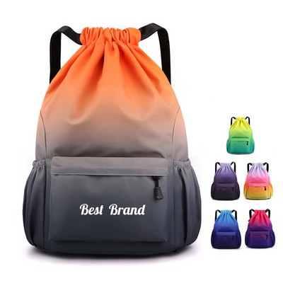 Color Gradient Drawstring Backpack