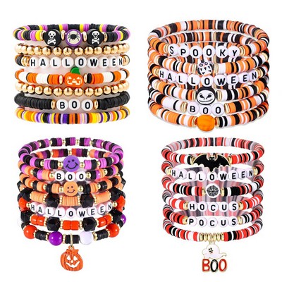 Beaded Stretch Halloween Bracelet