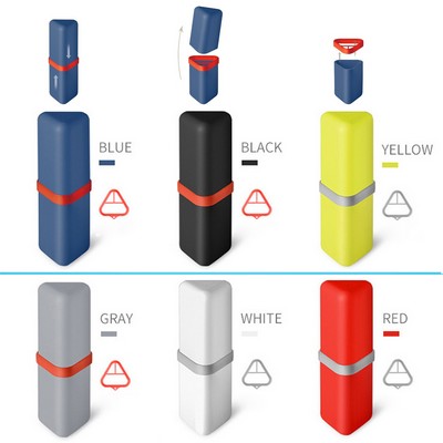 Travel Cup and Toothbrush Holder with Toothpaste Compartment