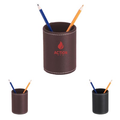 Round PU Stationery Organizer