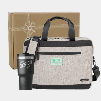 RejuVe® Executive Laptop Bag & RTIC® Insulated Tumbler Gift Set