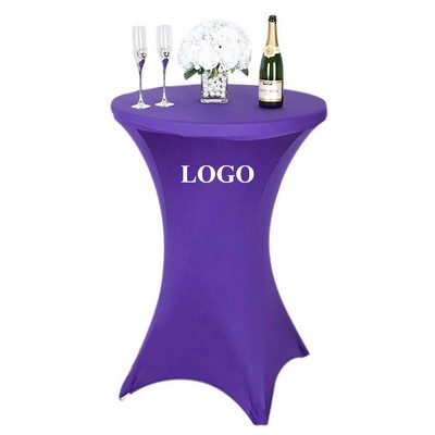 Elastic Polyester Tablecloth For Round High Tables