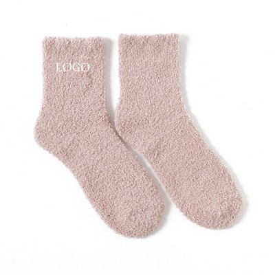 Fuzzy Coral Fleece Socks