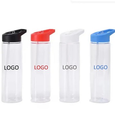 Water Bottle with Flip Straw - 24 oz