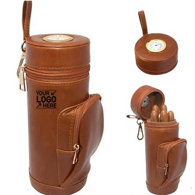 PU Leather Travel Cigar Case