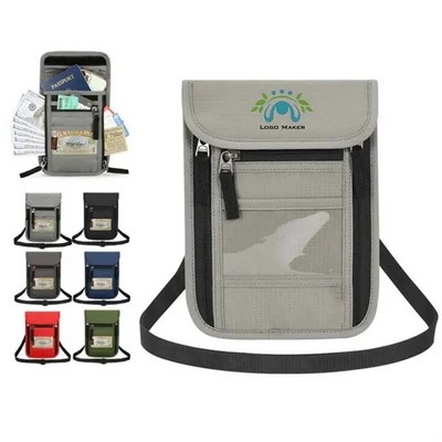 RFID Blocking Travel Neck Wallet with Multi Pockets