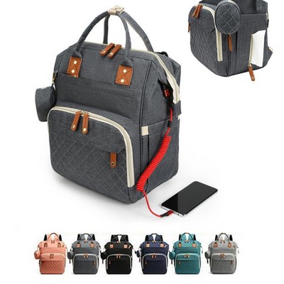 Diaper Bag Backpack with USB Charging Port
