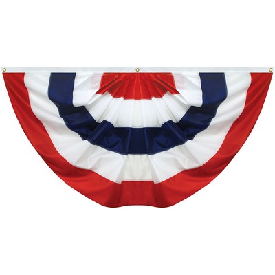 5' x 10' Sewn 5-Stripe Nylon Pleated Fan