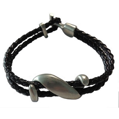 Leather & Metal Bracelet