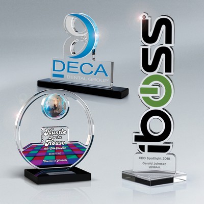 Laser-Cut Lucite Contour 1/2" Thick Up To 47 Sq In