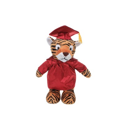 Soft Plush Tiger in Graduation Cap & Gown Stuffed Animal