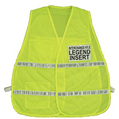 Lime/yellow incident command vest, (regular and jumbo)