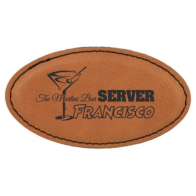 Rawhide Laserable-Leathette 1-3/4"H Oval Badge with Magnet