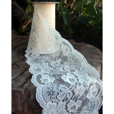 Wide Ivory Lace Ribbon