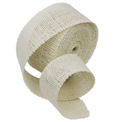 Bleach White Burlap Jute Ribbon