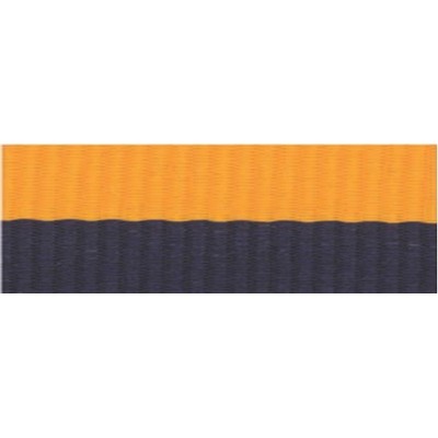 7/8" Navy Blue/Gold Neck Ribbon with Snap Clip