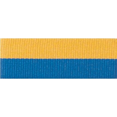 7/8" Blue/Gold Neck Ribbon with Snap Clip
