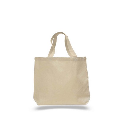 Large 8 Oz. Cotton Canvas Gusset Tote