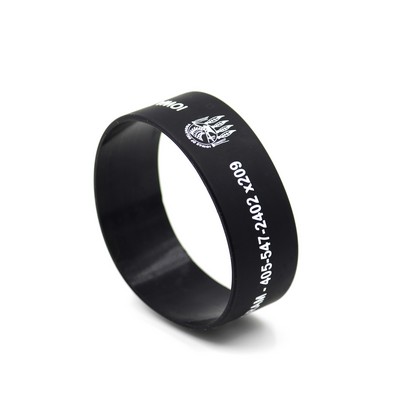 Custom Screen Printed Silicone Wristbands Bracelets- 1" Wide