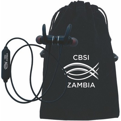 Bluetooth Wireless in Ear Stereo Sports Ear buds with Pouch