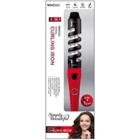 Vivitar® 2-in-1 Spiral Curling Iron