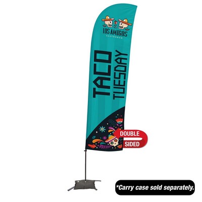 15' Value Blade Sail Sign Flag Kit Double-Sided Cross Base