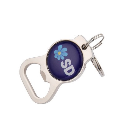 Double-sided Printing Bottle Opener With Key Ring