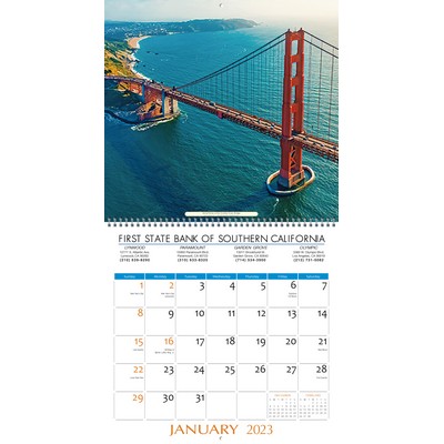 Deluxe Executive American Scenery Wall Calendar