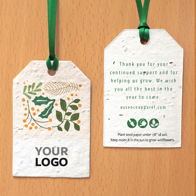 Festive Flora Gift Tag Plantable Holiday Ornament