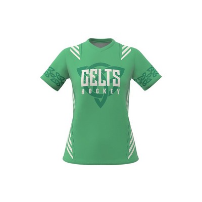 Women's Mach5 Short Sleeve V-Neck T-Shirt in Micropin