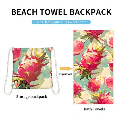 Full Colour Beach Towel Foldable Into A Storage Bag
